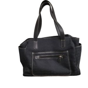 COACH SIGNATURE BLACK EXTRA LARGE SHOULDER BAG